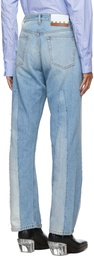 Marni Paneled Straight-Leg Jeans