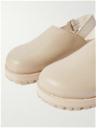 VINNY's - Shearling-Lined Leather Sandals - Neutrals