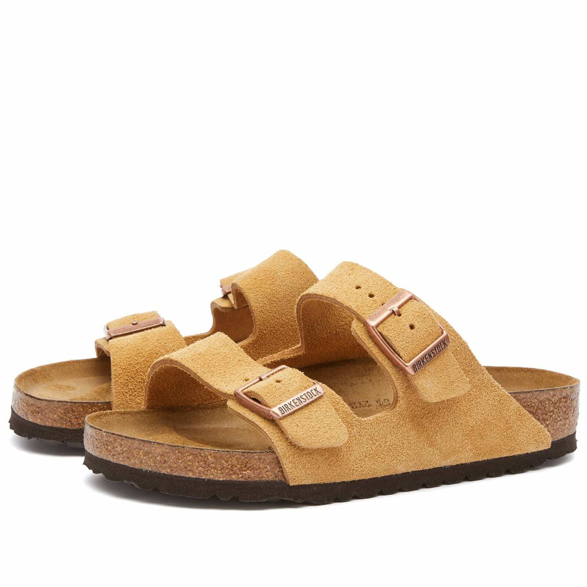 Birkenstock Arizona in Latte Cream Suede