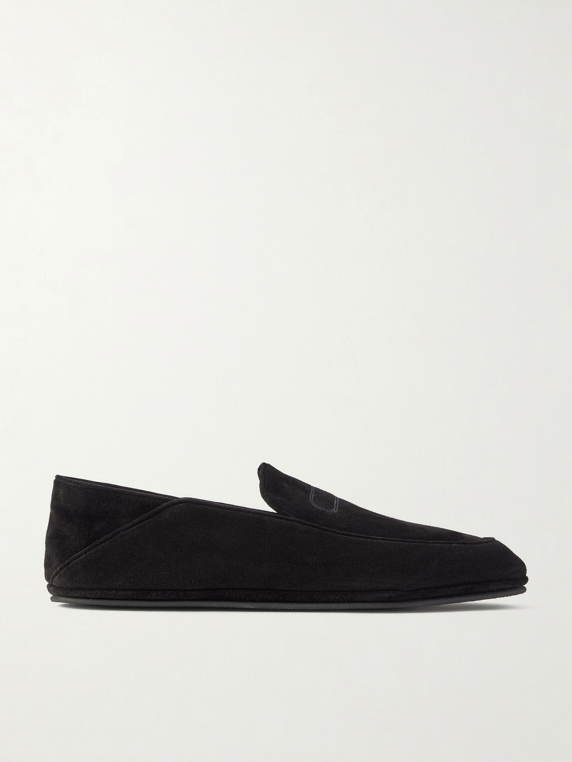 John Lobb - Kingston II Collapsible-Heel Suede Loafers - Black