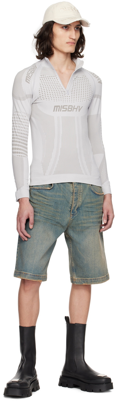 MISBHV Gray Jacquard Turtleneck