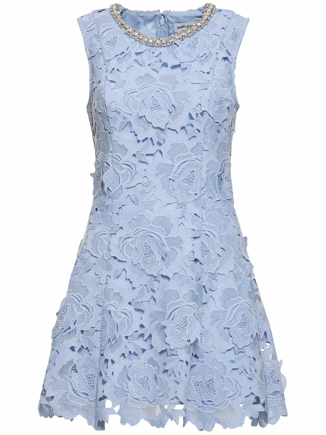 chinese dress ladies White floral lace mini dress – Daniello.com main image 1