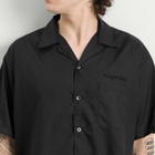Neighborhood Men's Solid Color Hawaiian Logo Shirt in Black
