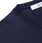 Mr P. - Knitted Cotton T-Shirt - Blue