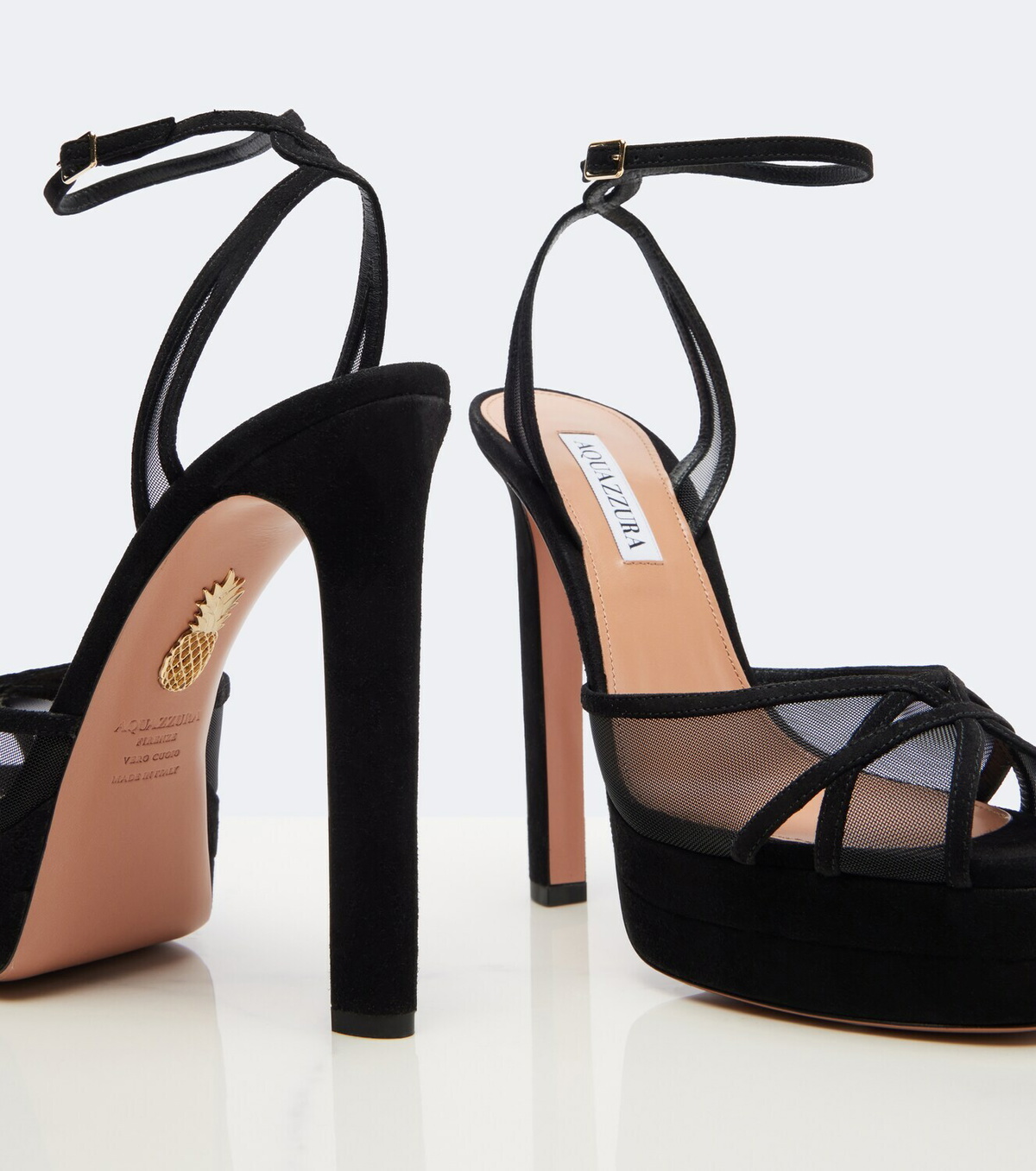 Aquazzura Shear suede platform sandals