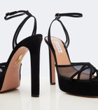 Aquazzura Shear suede platform sandals