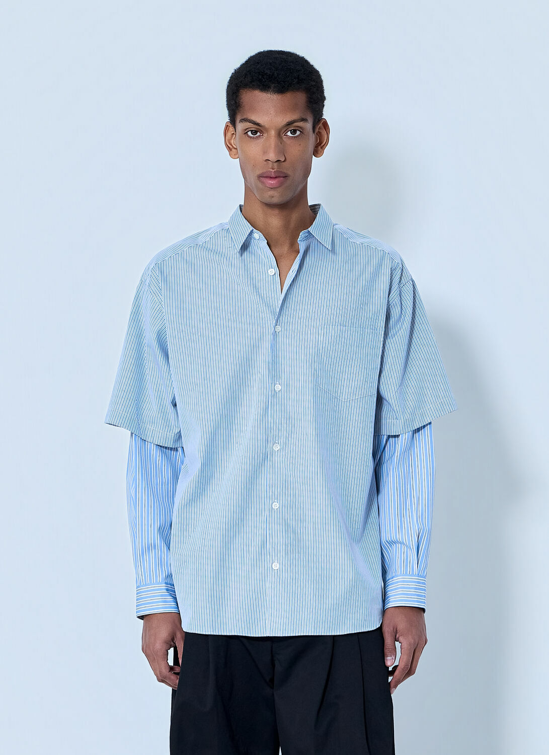 Comme des Garçons Homme Layered Stripe Shirt
