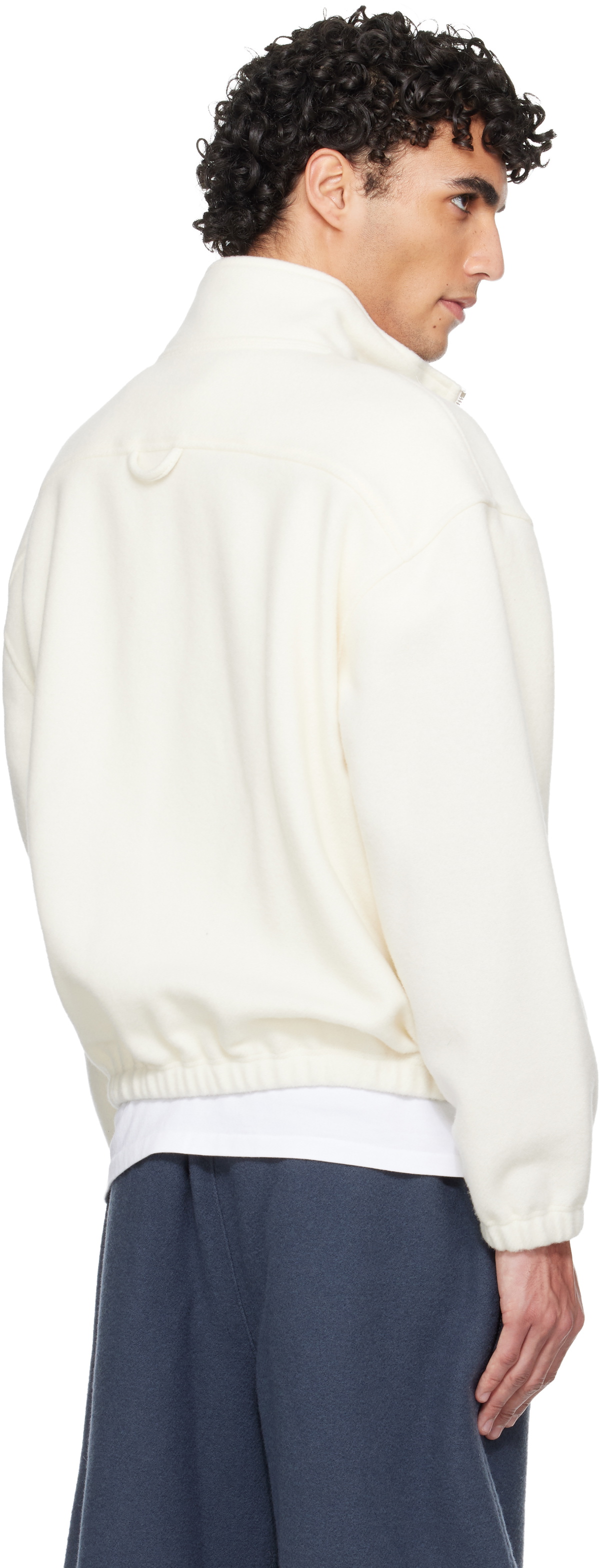 Rier White Fleece Sweater