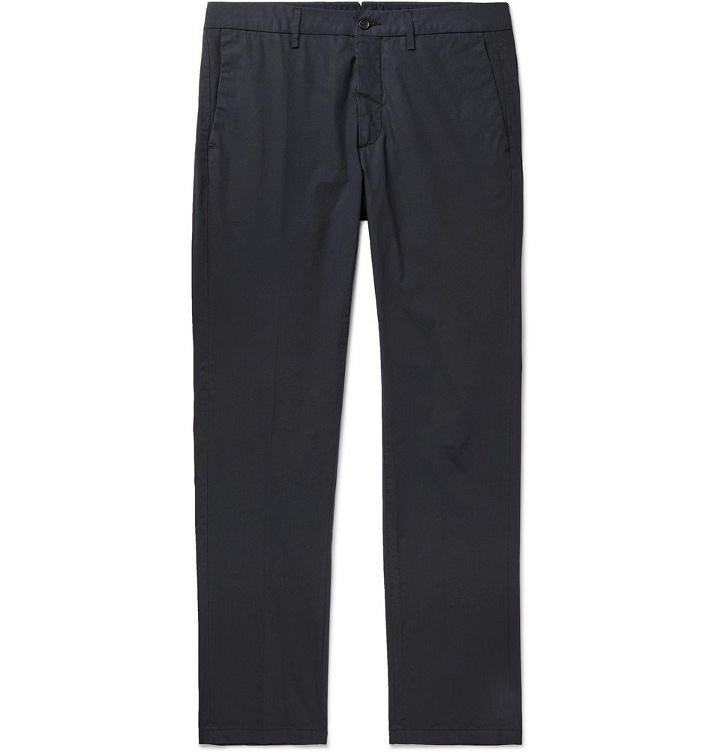 Photo: Dunhill - Slim-Fit Stretch-Cotton Chinos - Navy