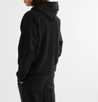 retaW - Logo-Print Fleece-Back Cotton-Blend Jersey Hoodie - Black