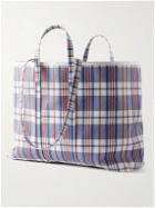 Balenciaga - Barbes Embossed Checked Leather Tote Bag