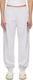 Sporty & Rich Gray Heritage Yankees Serif Sweatpants