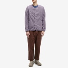 Carrier Goods Men's Fleece Cardigan in Purple Sage