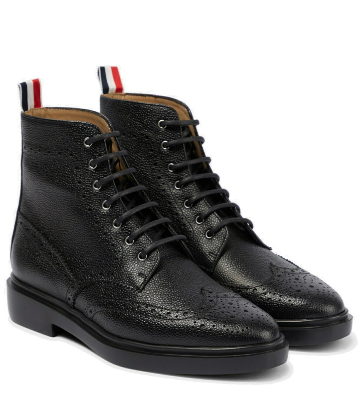 Photo: Thom Browne - Leather wingtip lace-up boots