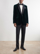 Favourbrook - Satin-Trimmed Cotton-Velvet Tuxedo Jacket - Green