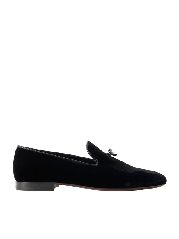 Photo: TOM FORD - Scott Bow-Detailed Velvet Loafers - Black