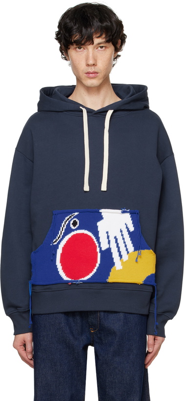 Photo: Charles Jeffrey LOVERBOY Navy Patch Ears Hoodie