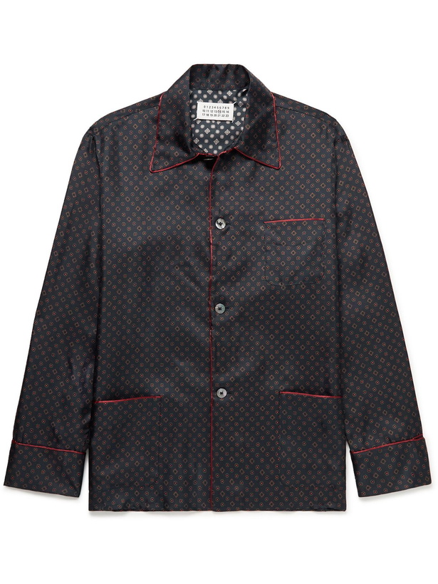 Photo: MAISON MARGIELA - Paisley-Print Silk-Twill Shirt - Blue