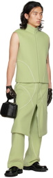 YULONG XIA SSENSE Exclusive Green Waistcoat Vest