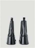 Square Toe Chelsea Boots in Black