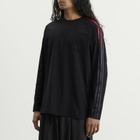 Y-3 Men's Oversized Gradient Stripes Long Sleeve T-Shirt in Black