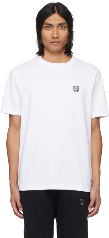 Photo: Maison Kitsuné White Bold Fox Head T-Shirt