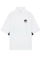 Malbon Pine Appliquéd Stretch-shell Windshirt White