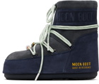Guest in Residence Gray & Navy Moon Boot Edition Icon Low Beaded Suede Boots