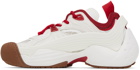 Lanvin SSENSE Exclusive Red & White Flash-X Sneakers