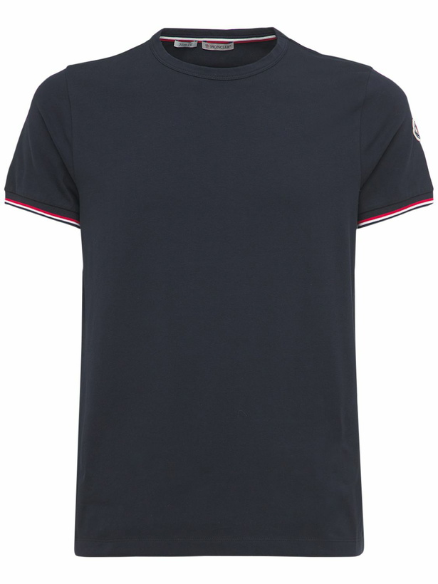 Photo: MONCLER - Stretch Cotton Jersey T-shirt