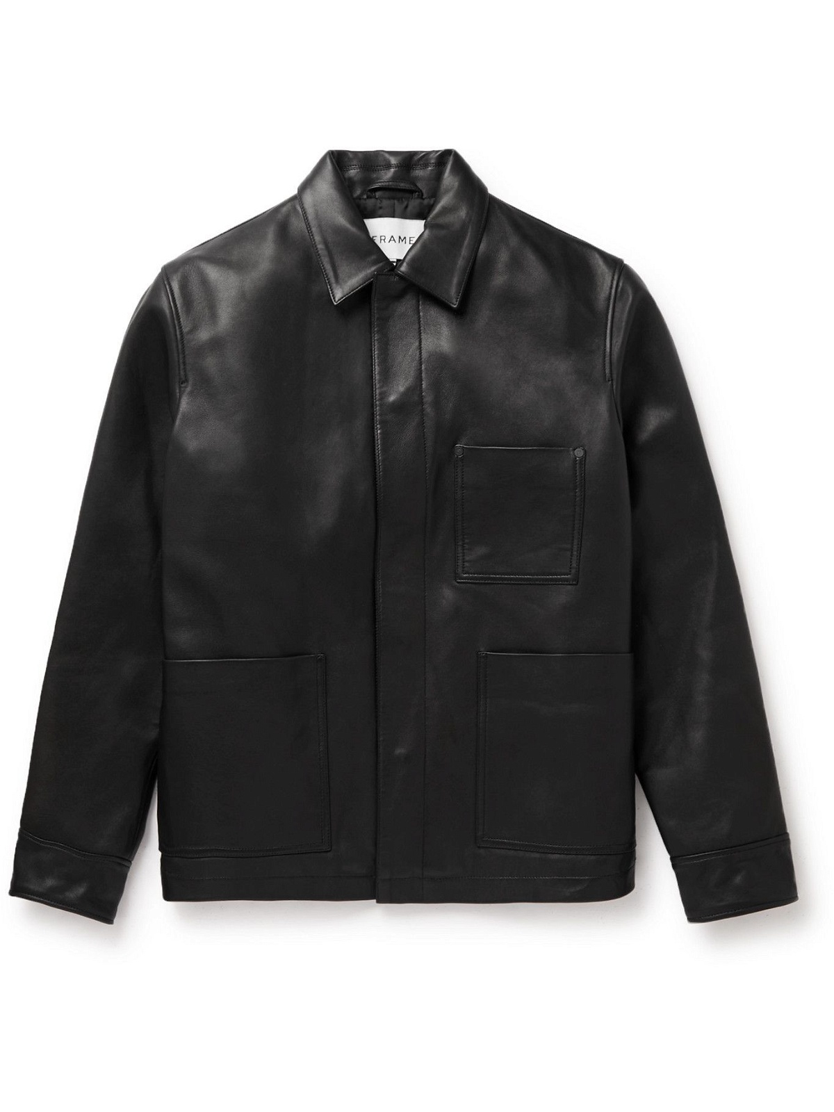 Photo: Frame - Leather Blouson Jacket - Black