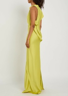 Victoria Beckham Kira Draped Satin-crepe Gown Yellow