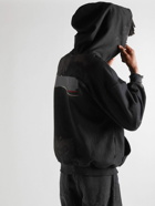 Balenciaga - Gaffer Logo-Embroidered Distressed Cotton-Jersey Zip-Up Hoodie - Black