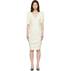 Versace Off-White Cocktail Crepe Midi Dress