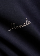 Moncler Logo-embroidered Cotton-blend Sweatshirt Navy