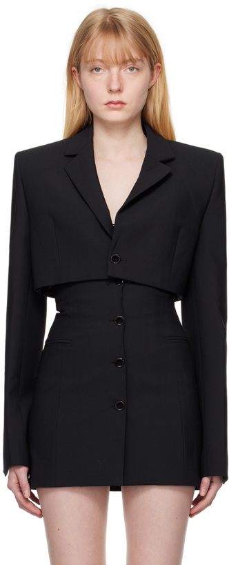 Photo: Nensi Dojaka Black Cropped Blazer