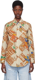 ERL Brown Printed Shirt