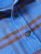 John Elliott - Hemi Checked Cotton-Flannel Shirt - Blue