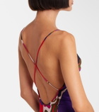 Pucci Orchidee satin jersey minidress