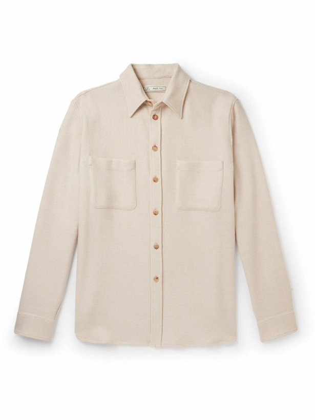 Photo: UMIT BENAN B - Wool, Silk and Cashmere-Blend Shirt - Neutrals