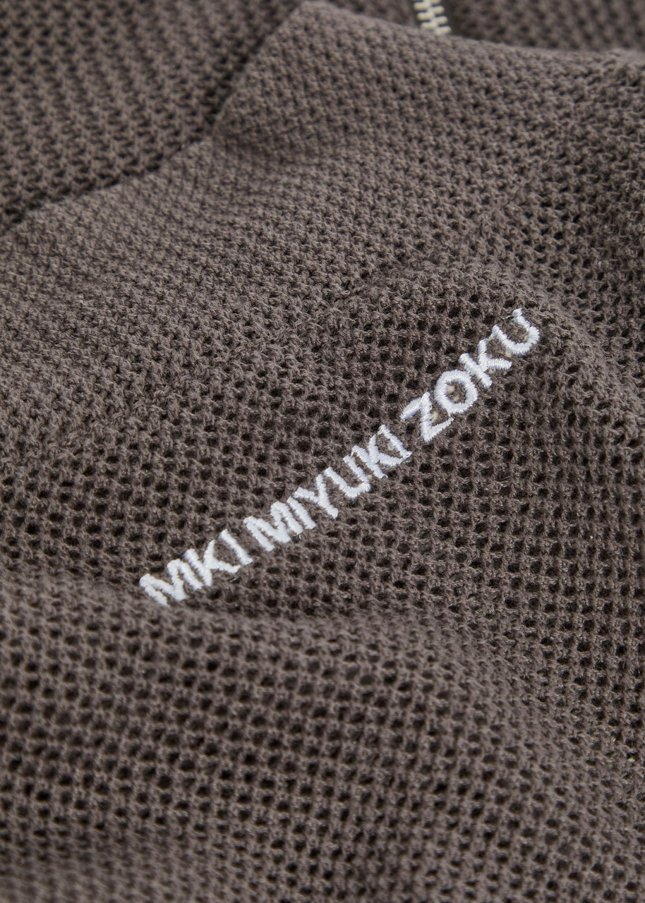 Mki Miyuki Zoku Open-knit Linen and Cotton-blend Cardigan Brown