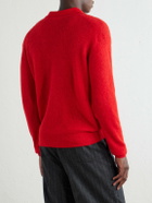 Auralee - Alpaca-Blend Polo Sweater - Red
