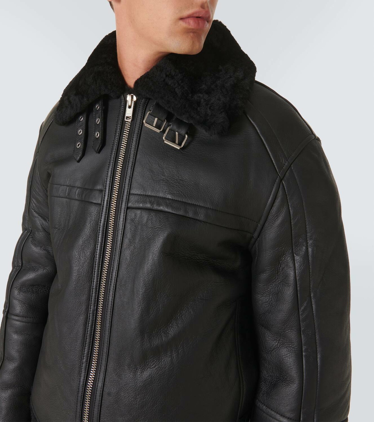 Entire Studios Shearling-lined leather jacket