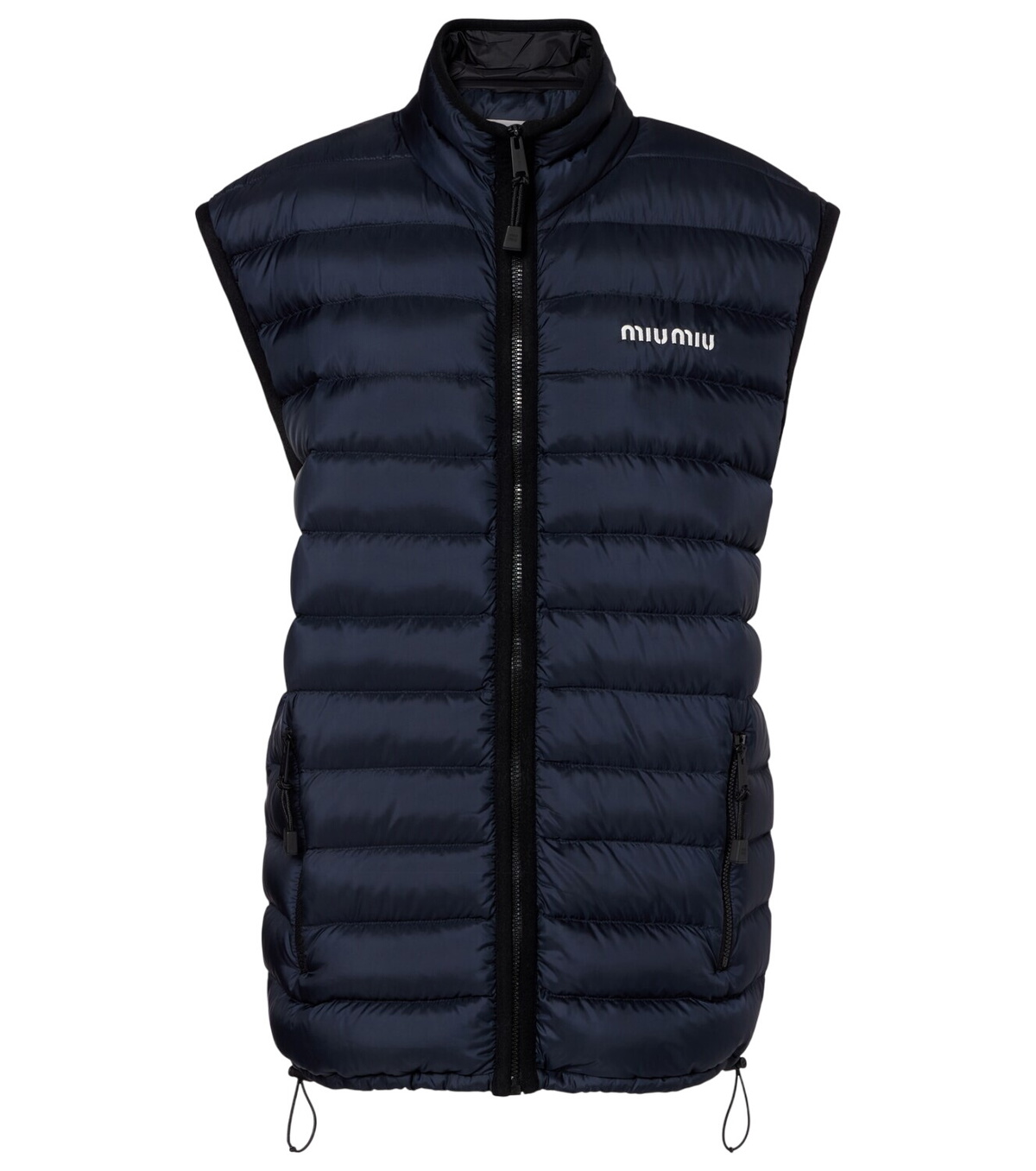 Miu Miu Zip-up cotton twill vest Miu Miu