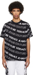 Versace Jeans Couture Black Jacquard T-Shirt