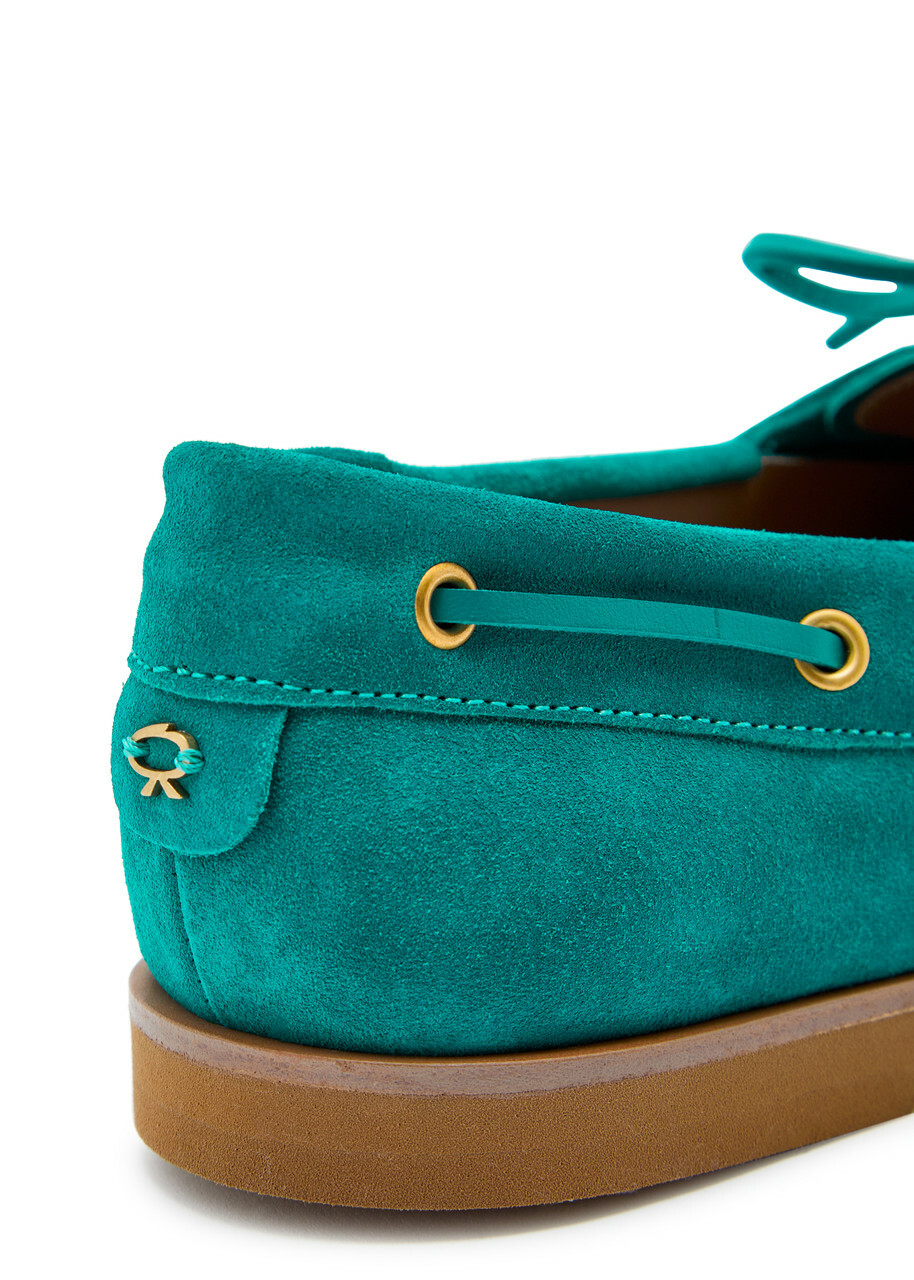 Gianvito Rossi Vande Suede Shoes Teal