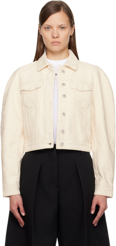 Photo: JACQUEMUS Off-White 'The Ovalo de-Nîmes' Denim Jacket