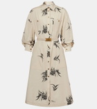 Moncler Floral cotton poplin shirt dress