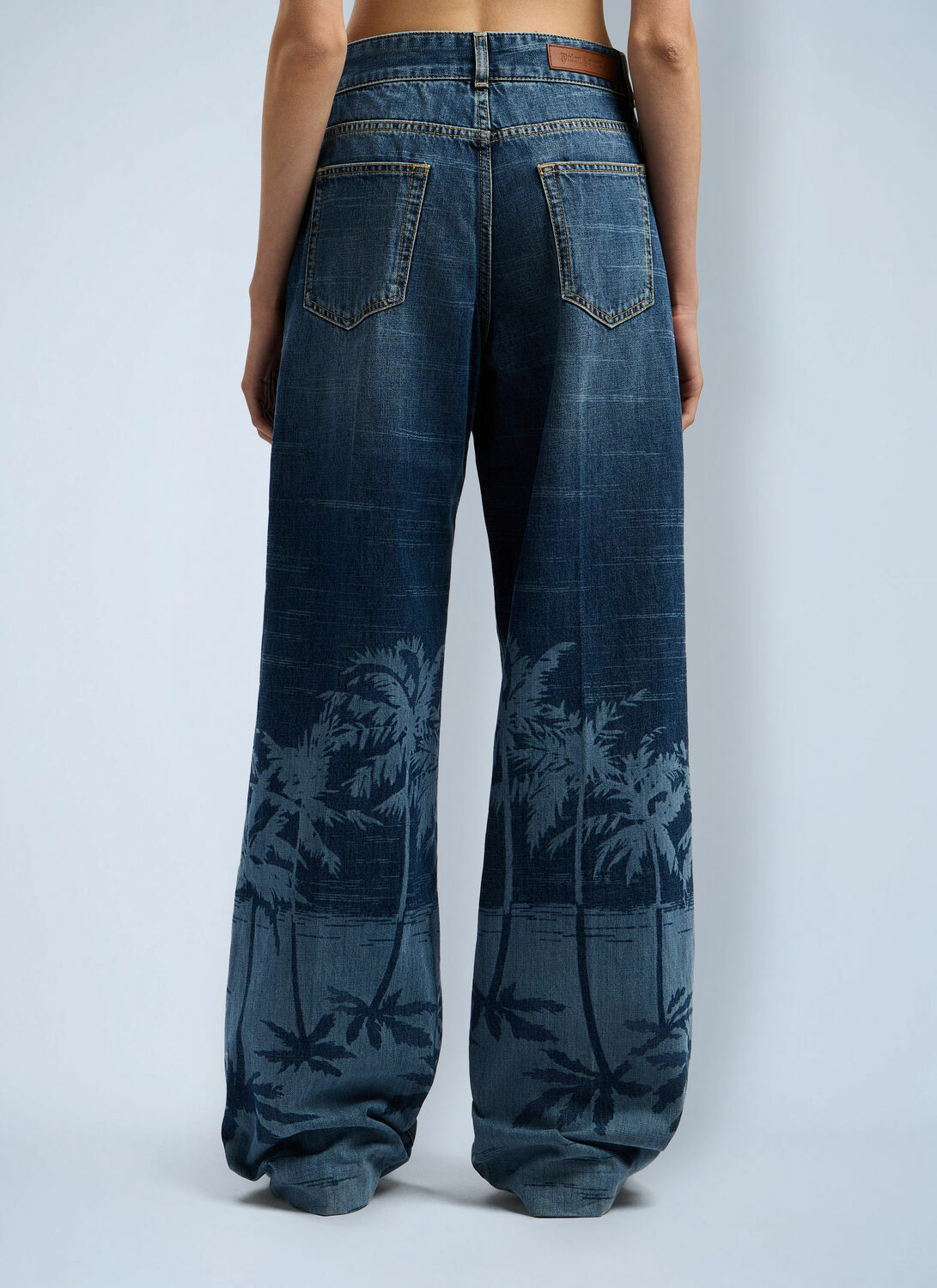Palm Angels Palms Loose Denim Pants