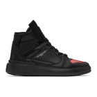 Givenchy Black and Red Wing Hi Sneakers